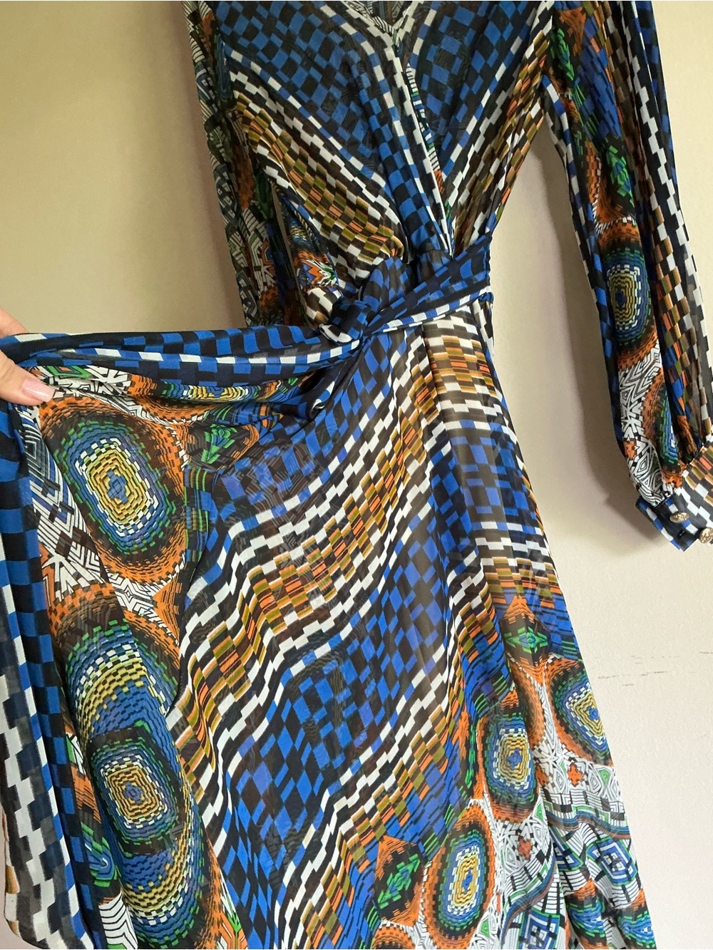 Bohemian Blue Multi-Print Maxi Dress - Picture 5 of 5